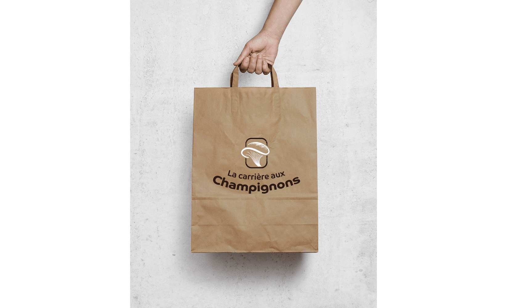 Support de communication la carrière aux champignons
